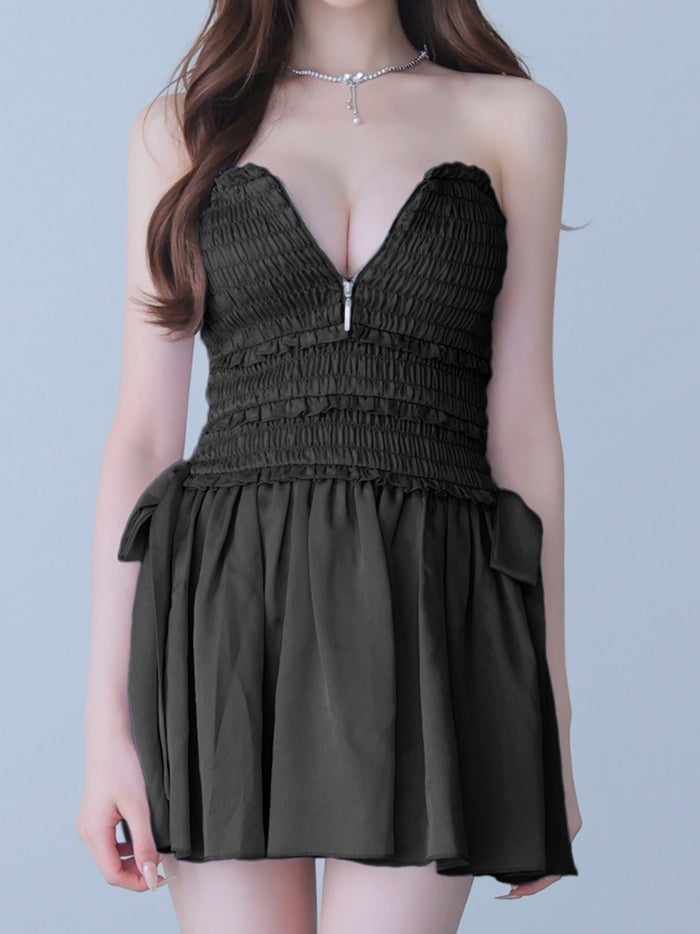 ROBE de FLEURS anier.ROBE ローブドフルール アニエルローブ Kitten Ribbon Dress fm-anier4088-c