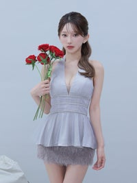 ROBE de FLEURS anier.ROBE ローブドフルール アニエルローブ Swan Veil Dress fm-anier5101-c