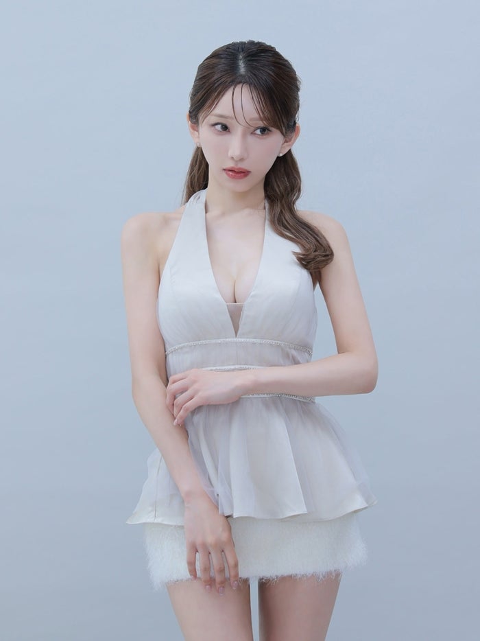 ROBE de FLEURS anier.ROBE ローブドフルール アニエルローブ Swan Veil Dress fm-anier5101-c