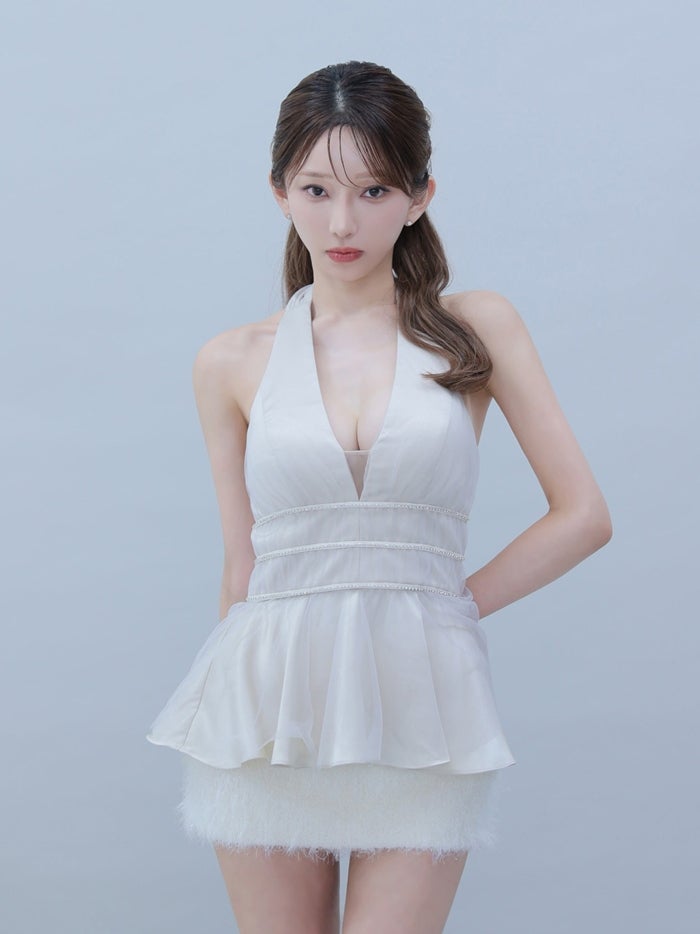 ROBE de FLEURS anier.ROBE ローブドフルール アニエルローブ Swan Veil Dress fm-anier5101-c