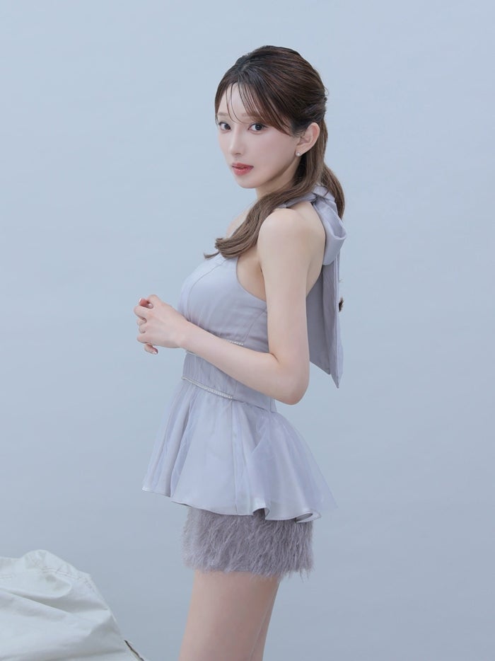 ROBE de FLEURS anier.ROBE ローブドフルール アニエルローブ Swan Veil Dress fm-anier5101-c