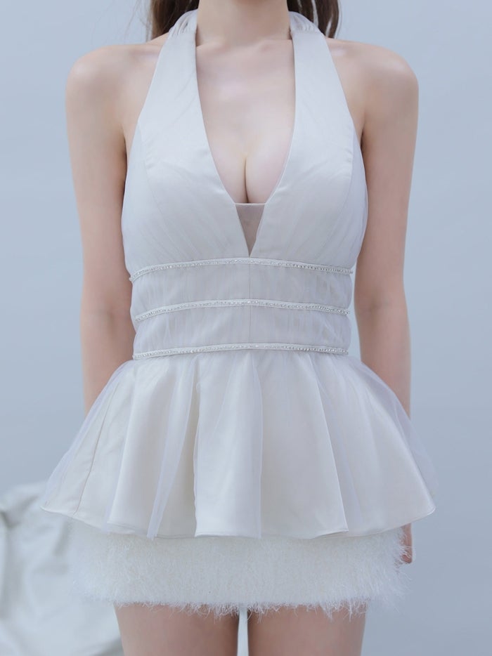 ROBE de FLEURS anier.ROBE ローブドフルール アニエルローブ Swan Veil Dress fm-anier5101-c