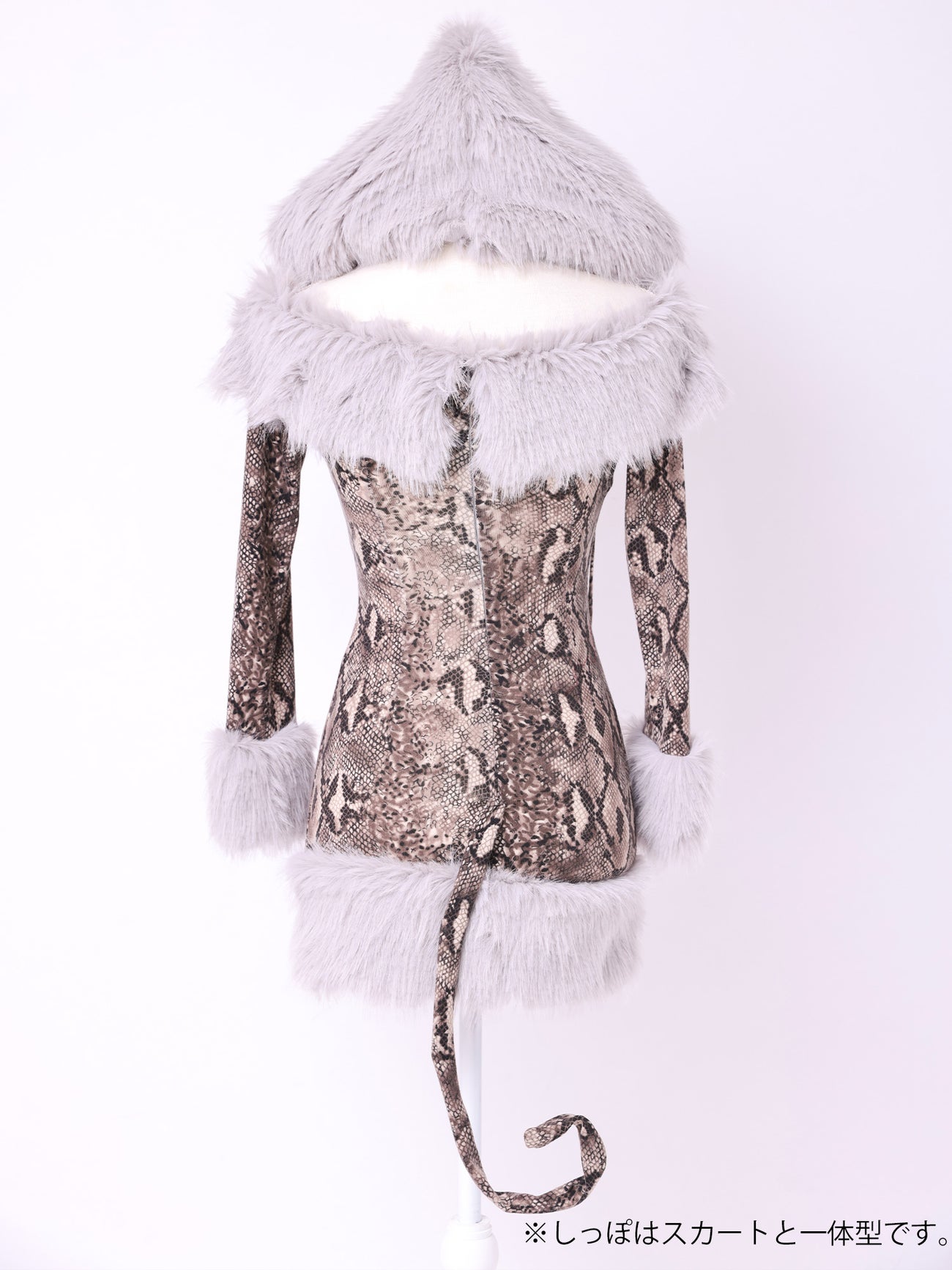 【3点セット】Fluffy Wild Party Snake Print Ver. フラッフィーワイルドパーティー パイソン柄 vcsot-250231-3-mn-ac