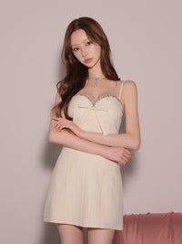 ROBE de FLEURS anier.ROBE ローブドフルール アニエルローブ Starlit Bow Dress fm-anier4087-c