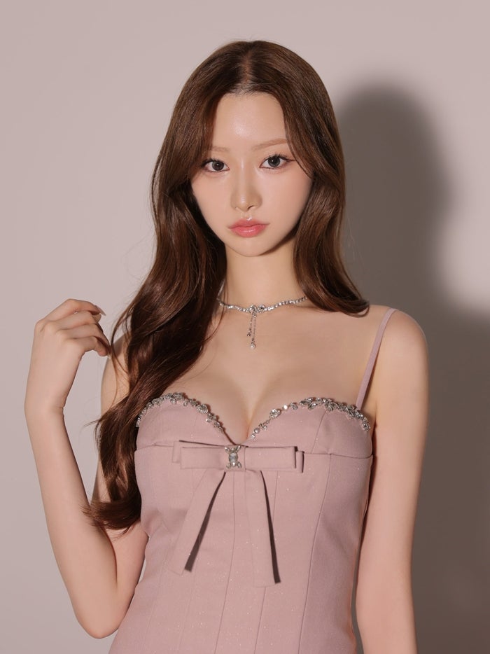 ROBE de FLEURS anier.ROBE ローブドフルール アニエルローブ Starlit Bow Dress fm-anier4087-c