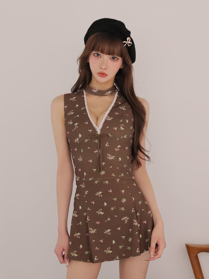 ROBE de FLEURS anier.ROBE ローブドフルール アニエルローブ Tiny Flower Dress fm-anier5102-c