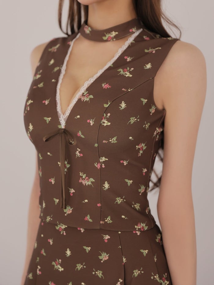 ROBE de FLEURS anier.ROBE ローブドフルール アニエルローブ Tiny Flower Dress fm-anier5102-c