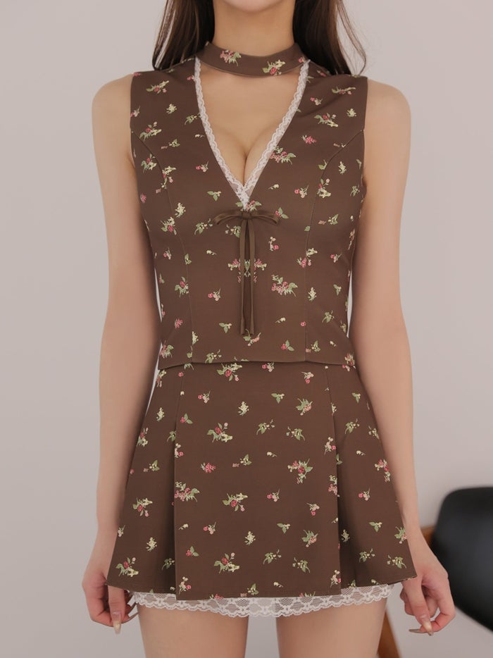 ROBE de FLEURS anier.ROBE ローブドフルール アニエルローブ Tiny Flower Dress fm-anier5102-c